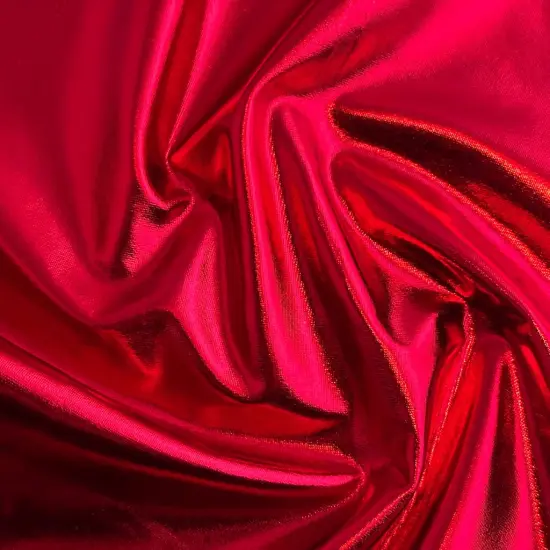 1 Yard Stretch Foil Polyester Spandex Fabric for Dancewear Cosplay Costumes Apparel 58/60" Width Red {1}
