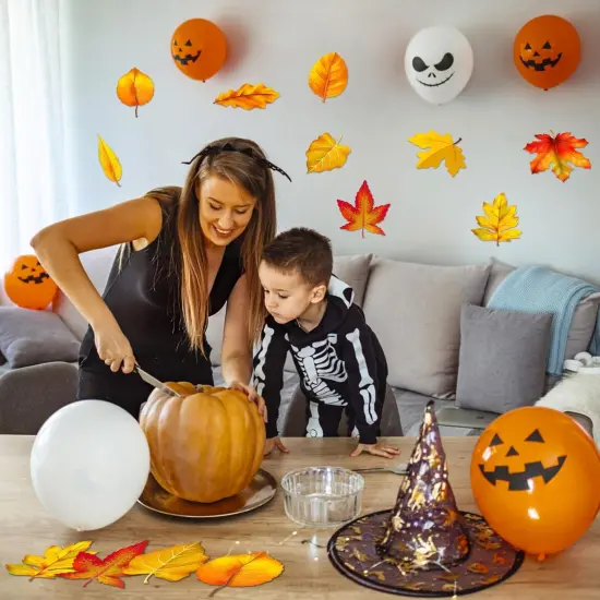 45 PCS Fall Maple Leaves Cutouts for Bulletin Board Decoration {3}