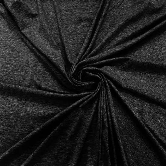 1 Yard Charcoal Gray Two Tone Cotton Spandex Knit Fabric Versatile Jersey for Activewear, Babywear & More 60" Width {1}