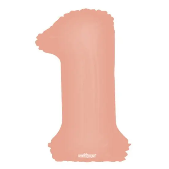 34" Numeral 1 Balloon - Rose Gold, 1ct {1}