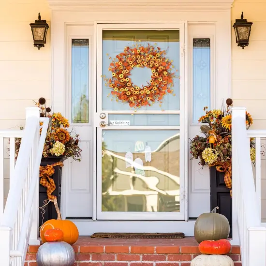 24'' Autumn Harvest Fall Wreath {2}