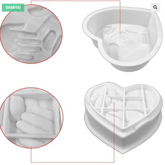 Heart and Hands Breakable Silicone Mold {3}