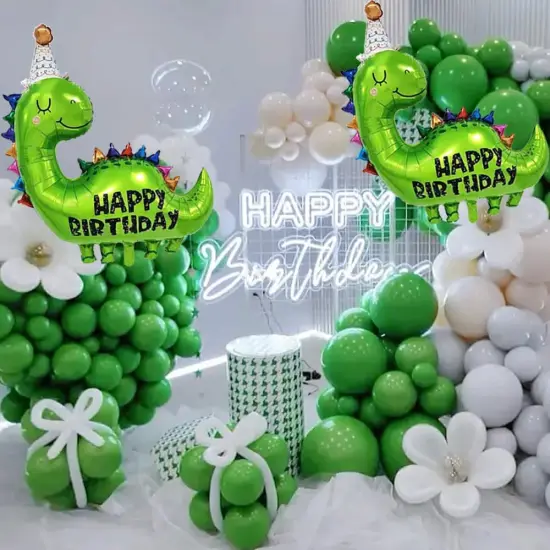 2 PCS 35 Inch Dino Balloons,Dinosaur Birthday Balloon {5}