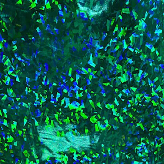 1 Yard Vinyl Broken Glass Hologram Stretch Spandex Fabric Dancewear Activewear Cosplay 56" Width Green {1}