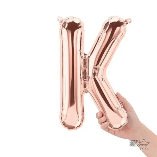 NorthStar Balloons&reg; 16 Inch Letter K Rose Gold Air Fill Only {1}
