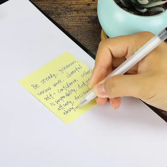 Sticky Notes, 12 Pads, Pastel Yellow Colors, Self-Stick Pads, Aesthetic, Colorful, Bulk {4}