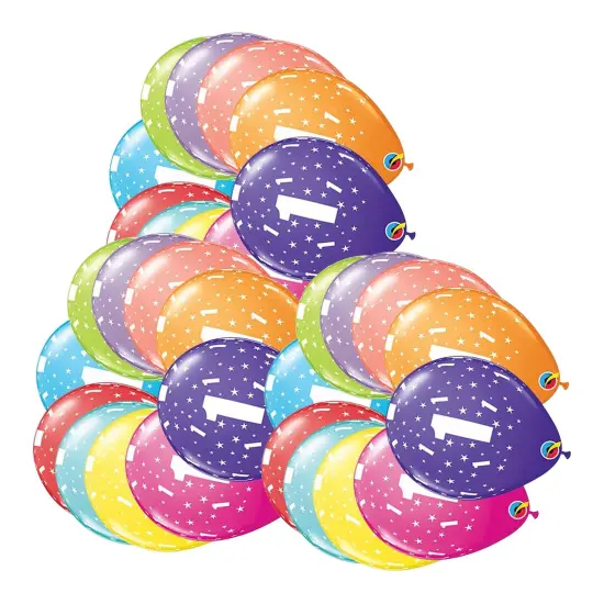 Stars 1 A Round Latex Balloons 11" 6 Pack {1}