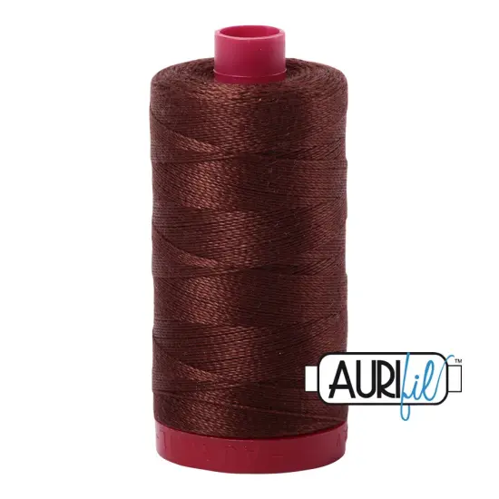 Chocolate (2360) | 12wt Large Spool (325M / 356Y) | Aurifil Thread {1}