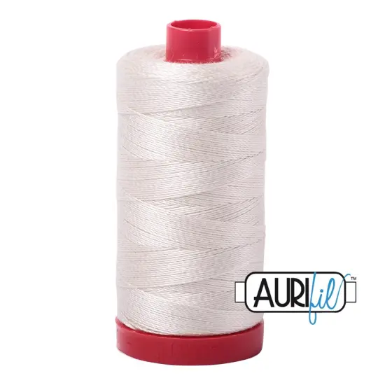 Silver White (2309) | 12wt Large Spool (325M / 356Y) | Aurifil Thread {1}
