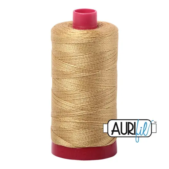 Light Brass (2920) | 12wt Large Spool (325M / 356Y) | Aurifil Thread {1}