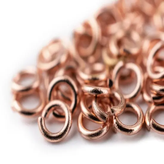 The Bead Chest Copper 4mm Round Open Jump Rings, Pack of 100 {3}