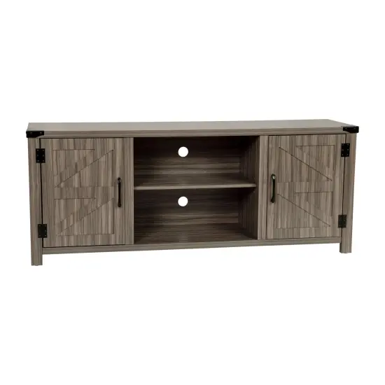 Merrick Lane Cambria Barn Door Style 59" TV Stand for up to 65" TV {8}