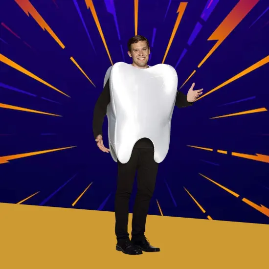Hilarious Mr. Molar Adult Costume Tooth Tunic for Halloween Parties and Events {2}