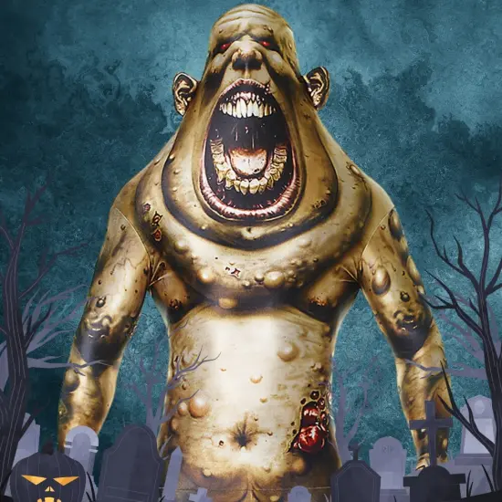 Boil Monster Boys Morphsuit Halloween Costume Scary Full Body Suit Brown {6}