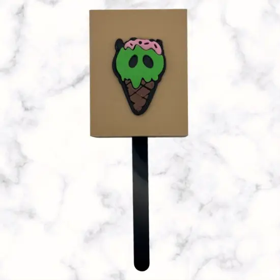 Spooky Ice Cream Cone Cookie Cutter with Stamp Option {2}