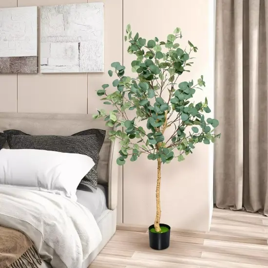 5.5' Artificial Tree Fake Eucalyptus Tree for Living Room Office Home Decor {4}