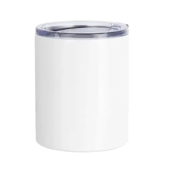 Craft Express 4 Pack 10oz Stainless Steel Sublimation Lowballs with Lids {4}