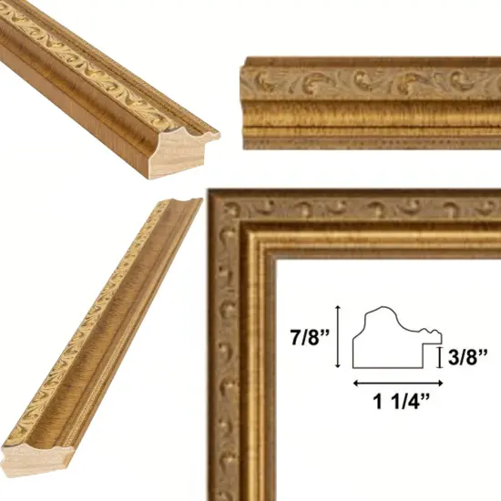 Slim Vintage Antique Gold Beaded Picture Frame 14x17 frame {6}