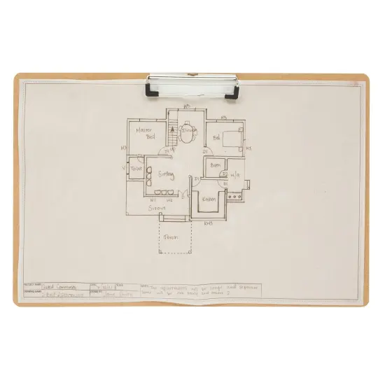 4-Pack Extra Large Clipboard, Horizontal Wooden Lap Boards, Wood Clip Board with Low Profile Clip for Drawing, Sketching, and Art Supplies, Landscape Layout, 3mm Thickness 11.5 x 17.4 Inches Brown {7}
