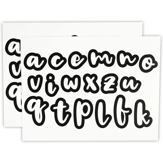 146 Piece Alphabet, Numbers, Punctuation White Cutout Letters for Bulletin Board, Classroom, Chalkboard, 3.2 Inch Black {5}
