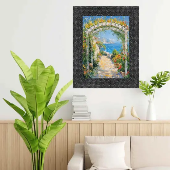 Modern Retro Glossy Black Glitter Picture Frame 11x16 frame {6}