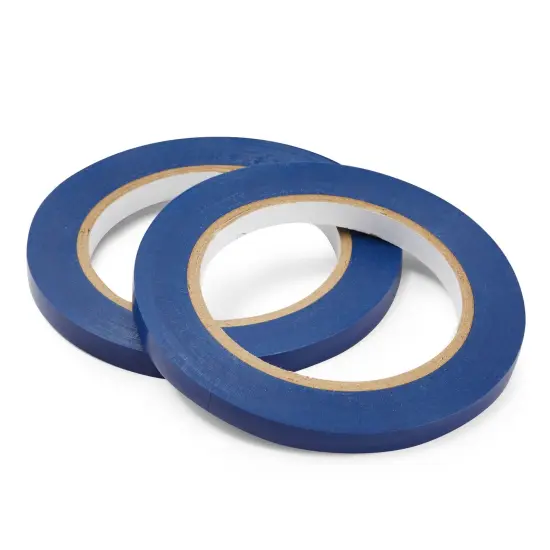 2 Rolls Vinyl Pinstripe Fine Line Tape, 3/8-Inch Wide by 36-Yards Long Each, Gym Floor Tape for Marking Warehouse Grid Lines (72 Yards Total, Dark Blue) {7}