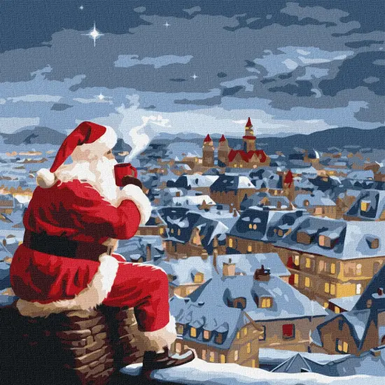 Painting by Numbers kit Christmas night KHO8352 {2}