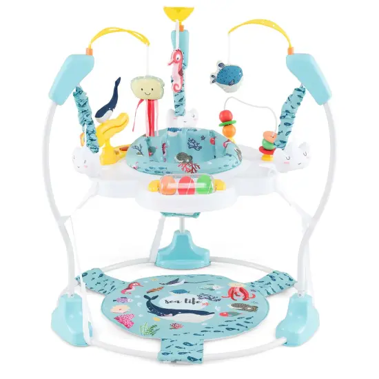 Costway Baby Stationary Activity Center Infant Jumper with Removable Foot Pad Blue/Navy/Yellow/Pink {7}