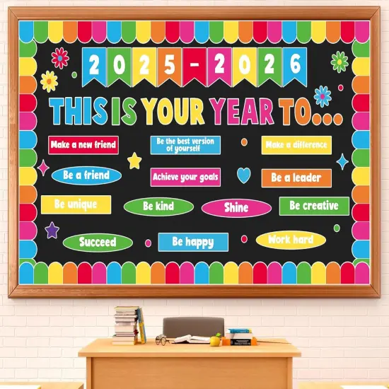 Bulletin Board Set Inspirational Positive {1}