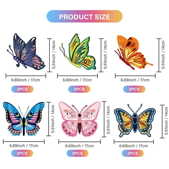 36 PCS Butterfly Hanging Swirl Decoration Summer Spring Party Streamer Butterfly Ceiling Swirl for Home Baby Shower Birthday Wedding Garden Tea Party {1}