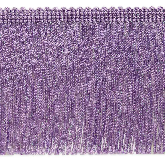 5 Yards of 4" Metallic Chainette Fringe Trim | 5 yard cut Lilac {1}