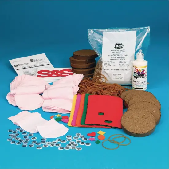 EduCraft&reg; Grass Hair Planters Craft Kit (Pack of 24) {3}