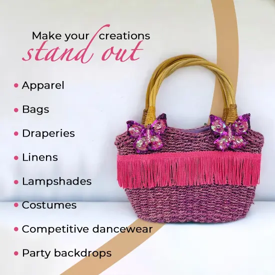 10 Yards of 4" Chainette Fringe Trim | 10 yard cut Navy Blue {5}