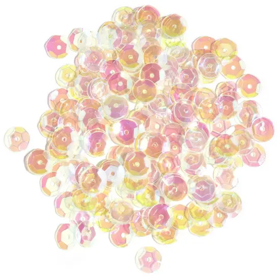 CousinDIY Cupped Sequins-Crystal Iridescent, 8mm 200/Pkg {5}