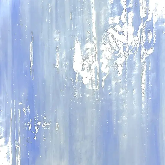 White Superior Blue Prisma COE 96 Fusible Glass Sheets / Mosaic Squares - 2 Pack {3}