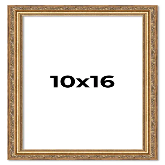 10x16 Museum-Quality Picture Frame with UV-Resistant Acrylic & Acid-Free Backing, Available in 4 Finishes - Gold, Silver, Bronze, and Black {1}