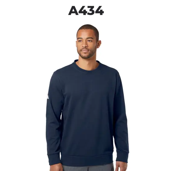 Adidas&reg; Fleece Crewneck Sweatshirt Grey heather {3}