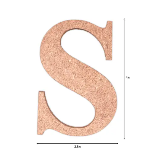 Little Birdie MDF Alphabets Upper Case 4" 1/Pkg-S {4}