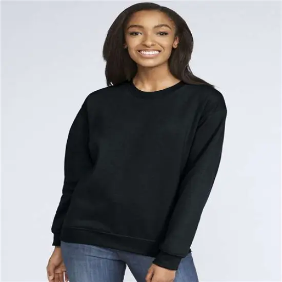 Gildan&reg; Midweight Crewneck Long Sleeve Sweatshirt Brown Savana {4}