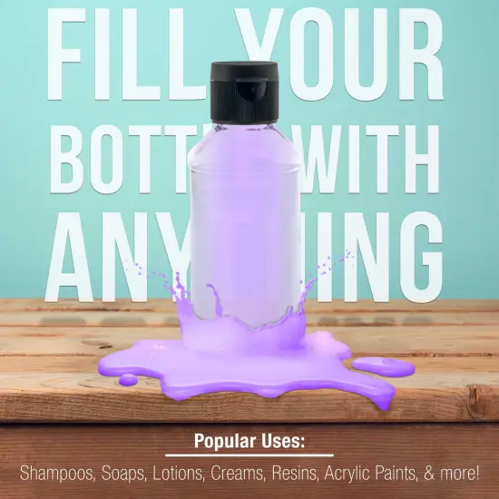 4 ounce Squeeze PET Plastic Bottles with Flip Cap - BPA-free, food safe, medical grade plastic, acrylic pouring paint (Pack of 480) {4}