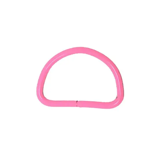 Metal D Ring 1 Inch Hot Pink Plated Loop Ring {5}