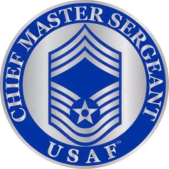 U.S. Air Force E9 Chief Master Sergeant Pin 1 3/4" {1}