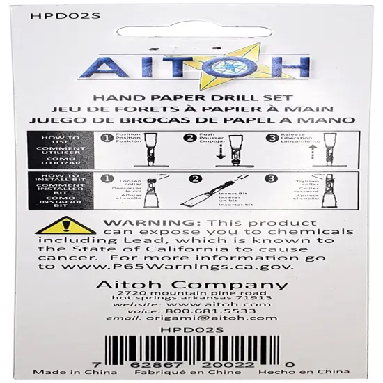 Aitoh Screw Punch Kit-Includes 1.5 And 3.0 Bit {2}