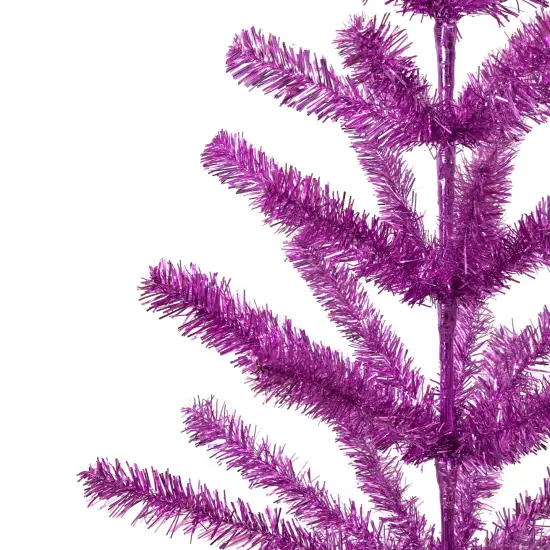 Northlight Medium Tinsel Twig Artificial Christmas Tree -3' - Purple - Unlit {5}