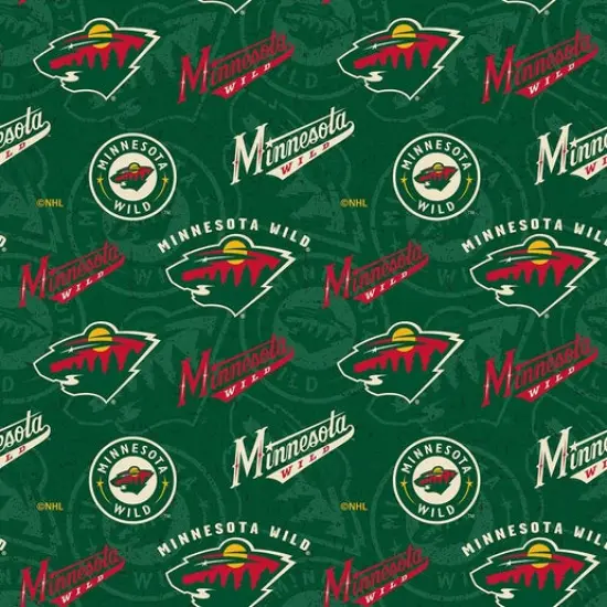 NHL Licensed Minnesota Wild 1199-WLD Cotton Fabric by the Yard {1}