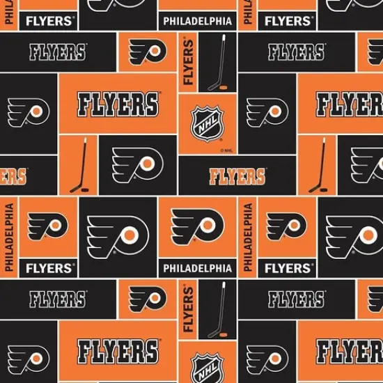 NHL Licensed Philadelphia Flyers 840-FLY Cotton Fabric by the Yard {1}
