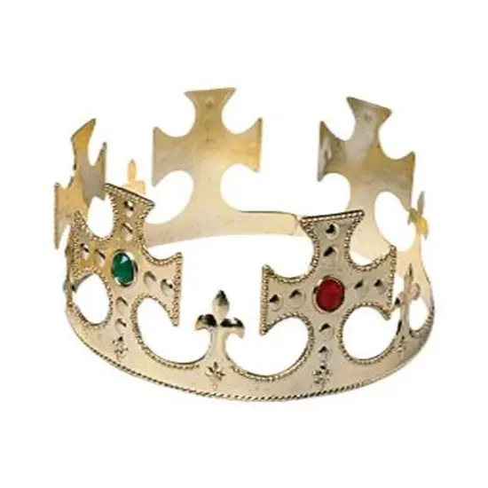 King Gold Crown with Plastic Jewels {6}