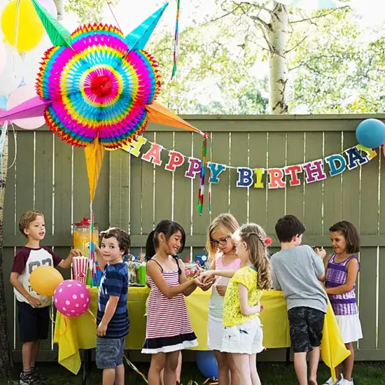 Mexican Pi&ntilde;ata (Large 32 inches) - Authentic Handmade Foldable Large Pinata for Birthday Party - Pi&ntilde;atas para Cumplea&ntilde;os - Fiesta Piniata - Mexican Star Pinata - Cinco de Mayo Pinatas {2}