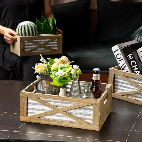 Set of 3 Nesting Wooden Crates {2}