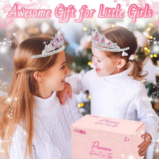 Princess Crown Party Favors, 16Pcs Princess Dress Up Tiaras for Birthday Girl Cosplay Accessories {5}